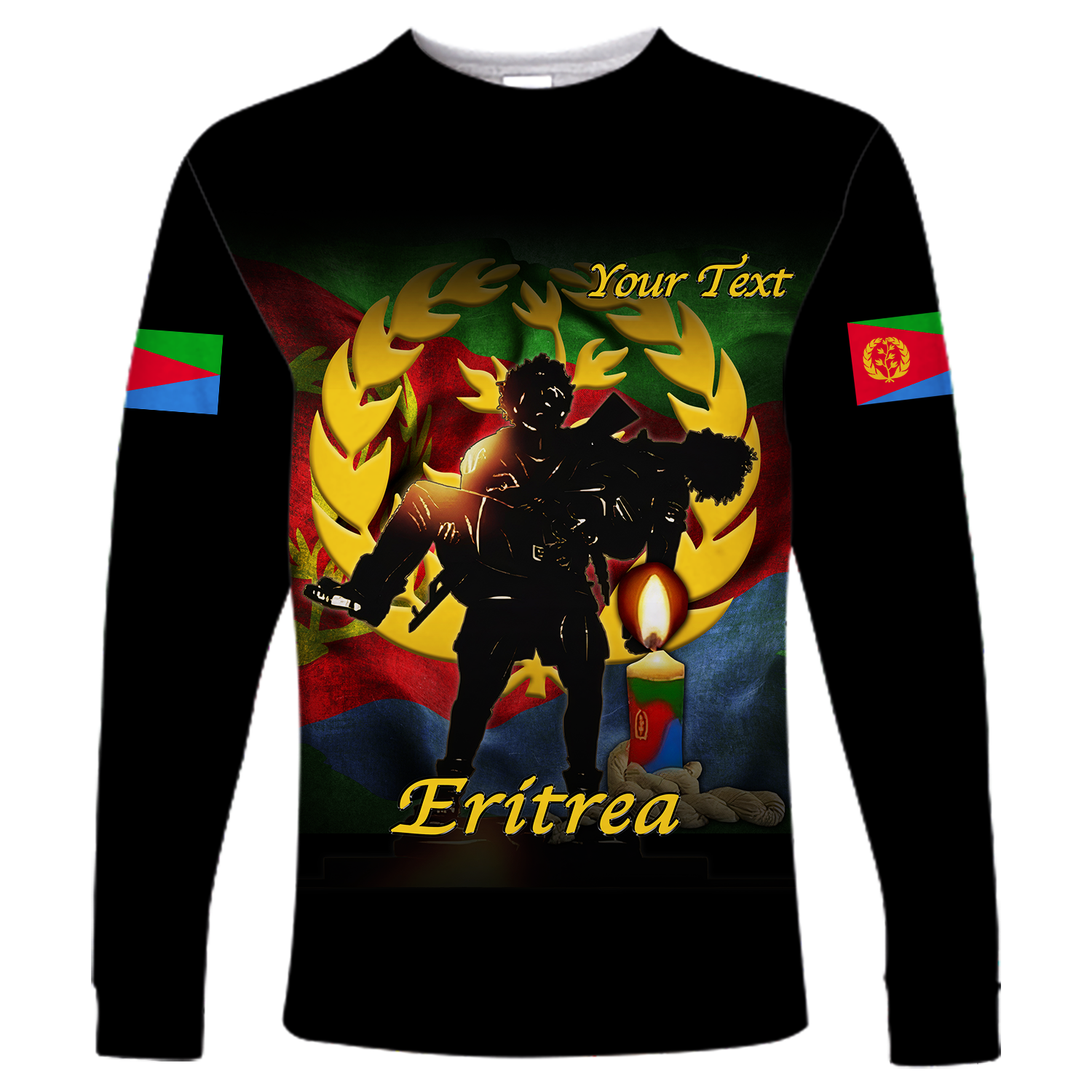 Custom Eritrea Martyrs Day Candle Vigil Long Sleeve Shirt LT12 - Wonder Print Shop