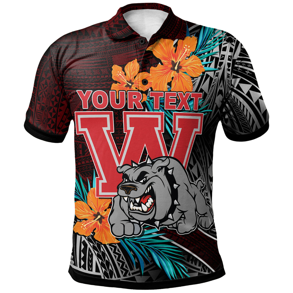 Custom Hawaii Polo Shirt Waialua High and intermediate School Polynesian Tribal Pattern LT10 - Wonder Print Shop