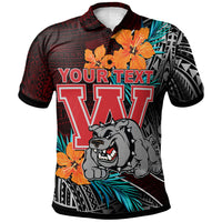 Custom Hawaii Polo Shirt Waialua High and intermediate School Polynesian Tribal Pattern LT10 - Wonder Print Shop