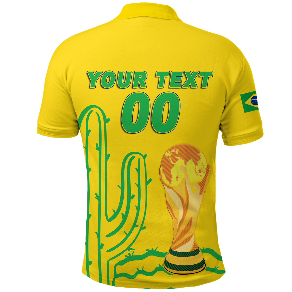 Custom Brazil Champion Polo Shirt Football 2022 LT12 - Wonder Print Shop