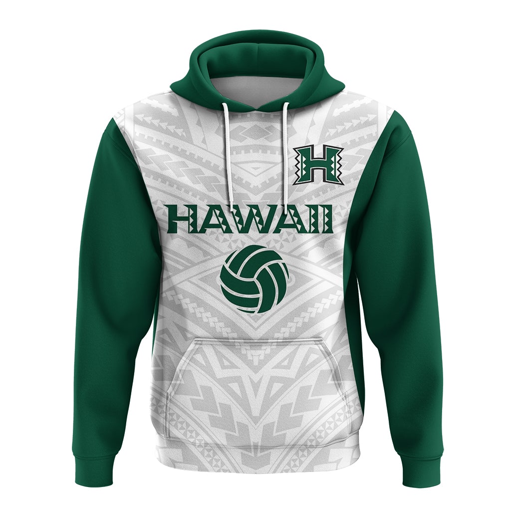 Custom Hawaii Zip Up Hoodie White Volleyball Team Supporter LT12 - Wonder Print Shop