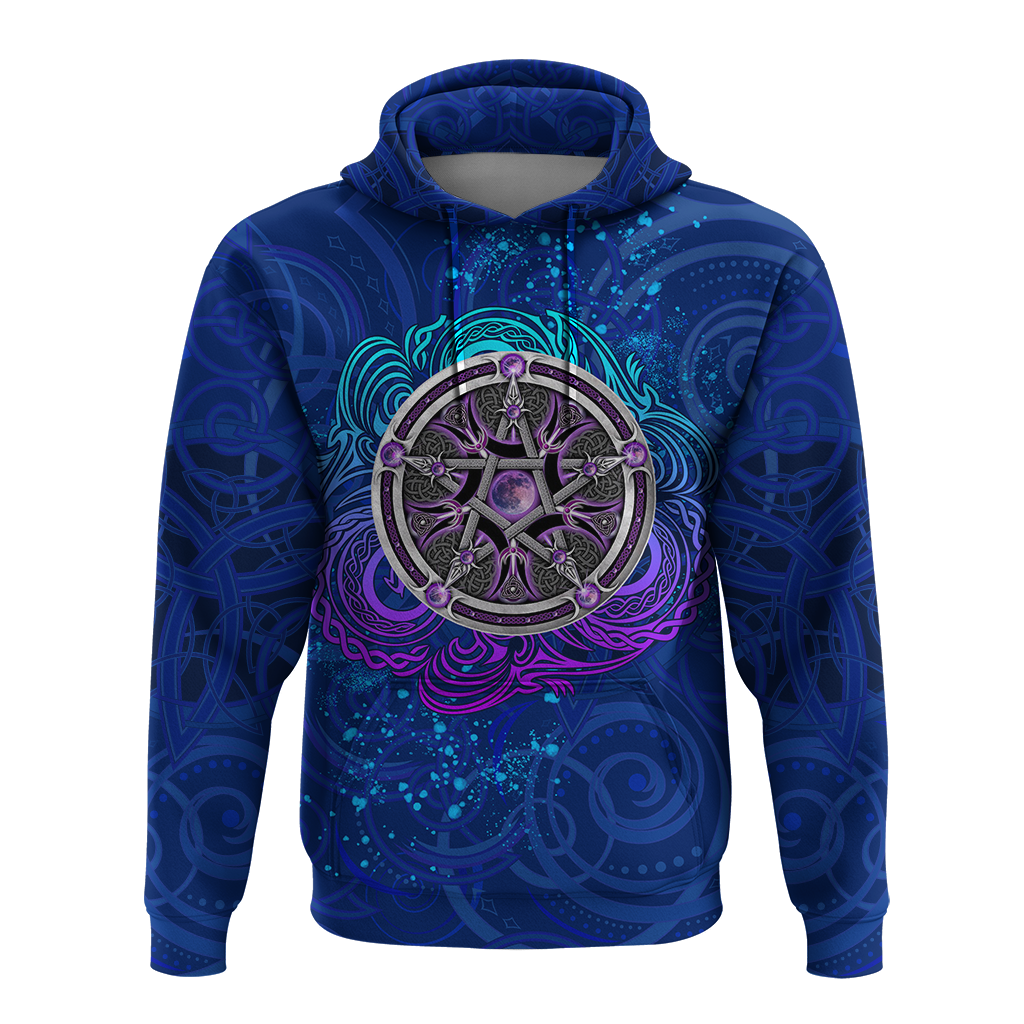 Celtic Pentagram With Triskele Hoodie LT12 - Wonder Print Shop