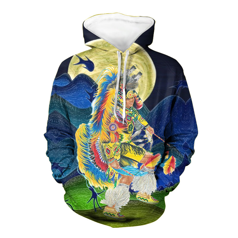 Pow Wow Dancer Native American All Over Hoodie LT10 - Wonder Print Shop