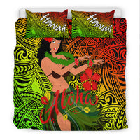 Hawaii Hula Girl Reggae Bedding Set - LT2 - Wonder Print Shop
