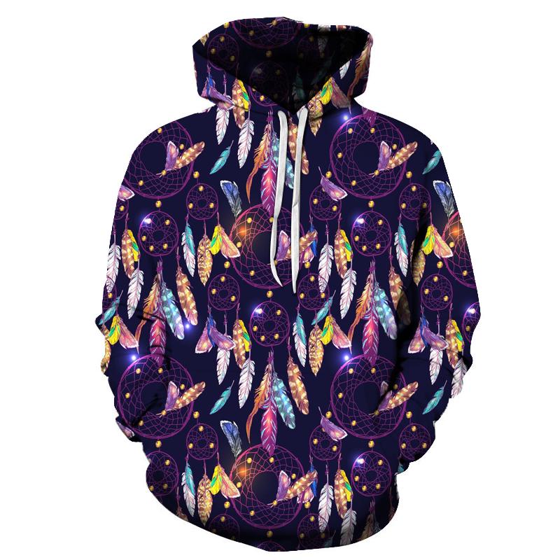 Purple Dreamcatcher Native American All Over Hoodie LT10 - Wonder Print Shop