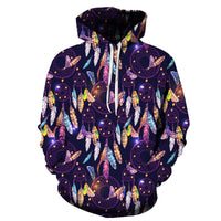 Purple Dreamcatcher Native American All Over Hoodie LT10 - Wonder Print Shop