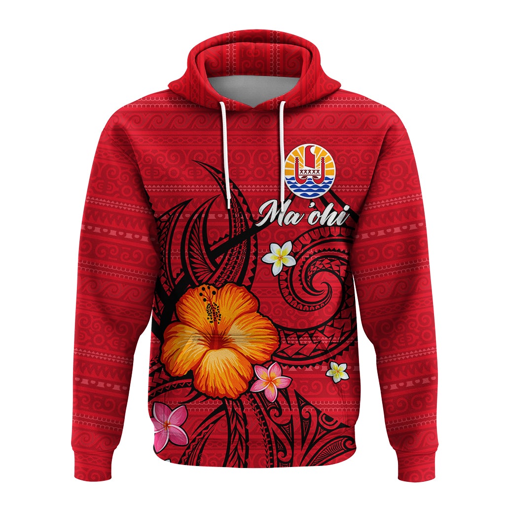Custom Tahiti Maohi Hoodie Hibiscus With Tribal LT12 - Wonder Print Shop