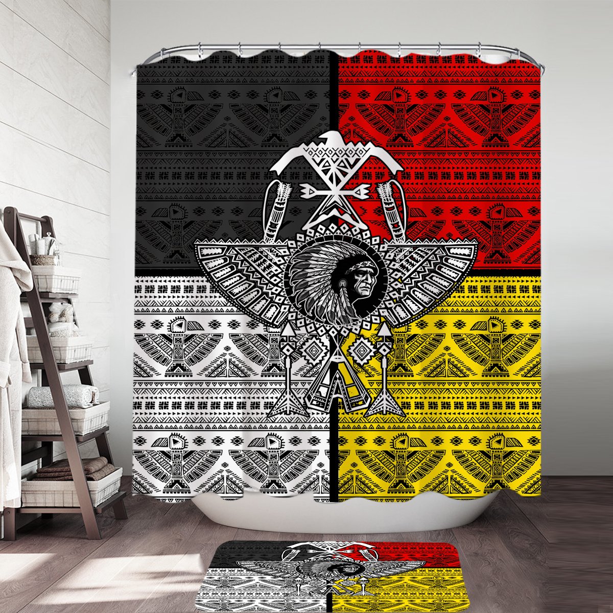 chief-thunderbird-native-american-shower-curtain