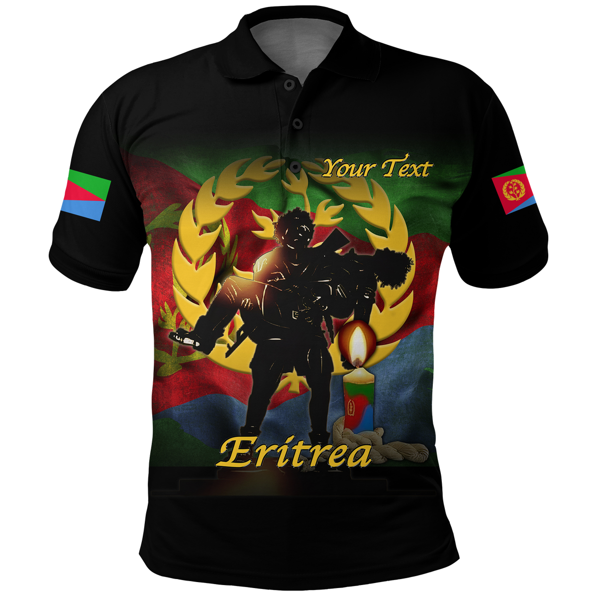 Custom Eritrea Martyrs Day Candle Vigil Polo Shirt LT12 - Wonder Print Shop