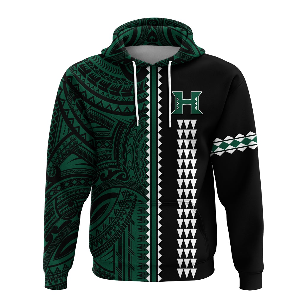 Custom Hawaii Kakau Warrior Football Hoodie LT12 - Wonder Print Shop