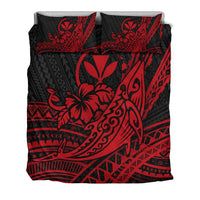 Hawaii Humpback Whale With Hibiscus Tribal Red Bedding Set LT12 - Wonder Print Shop