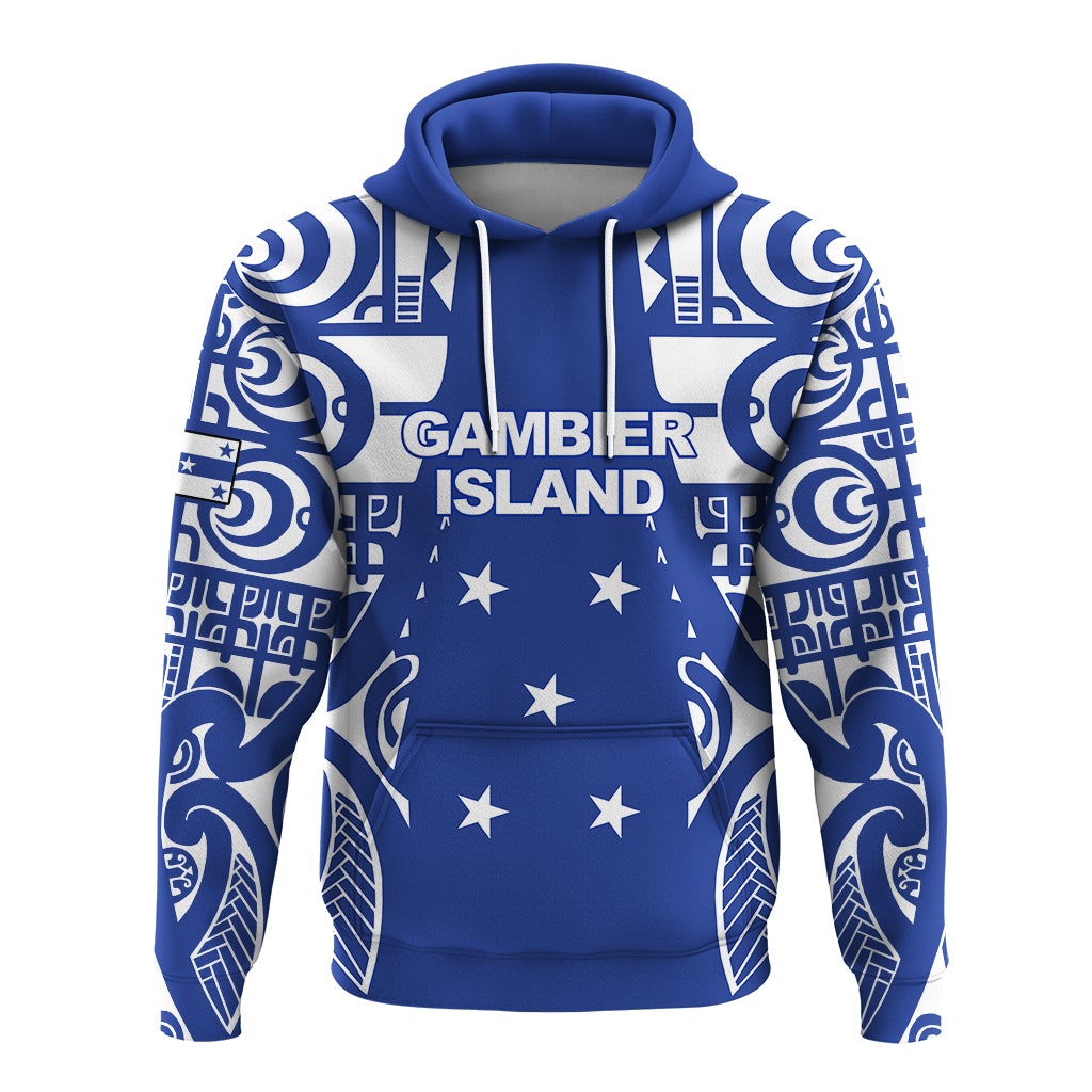 Gambier Islands Tribal Tattoo Hoodie LT12 - Wonder Print Shop