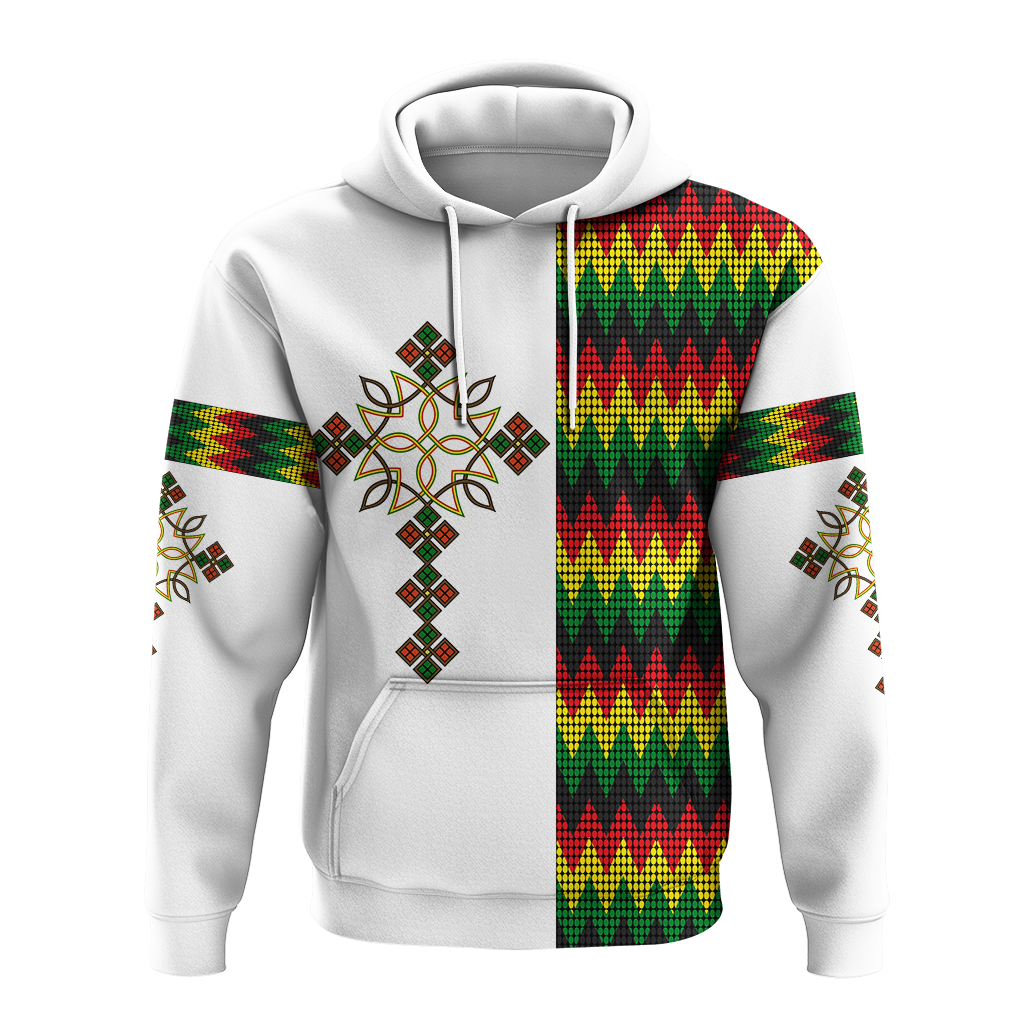 Ethiopian Art Cross Hoodie LT12 - Wonder Print Shop
