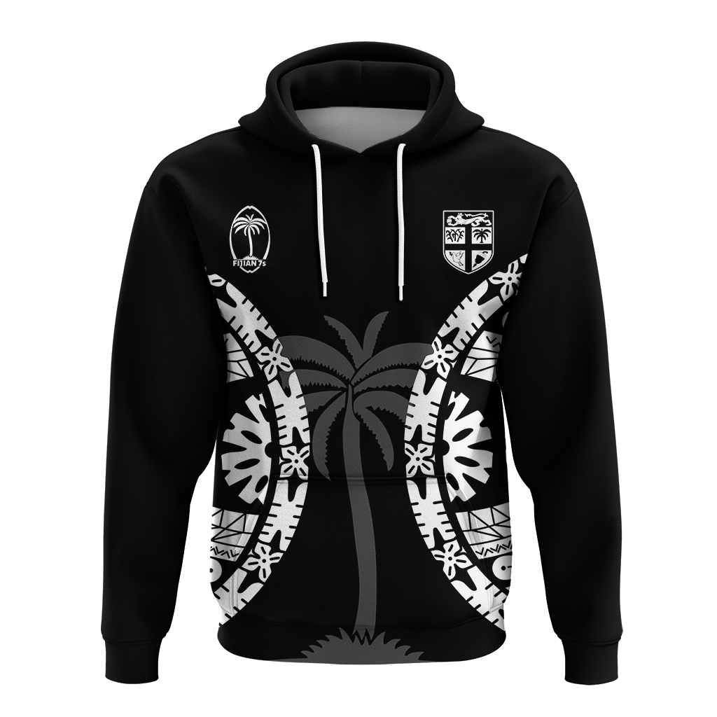 Custom Personalised Fiji Rugby Sevens Fijian Tapa Pattern Hoodie LT12 - Wonder Print Shop