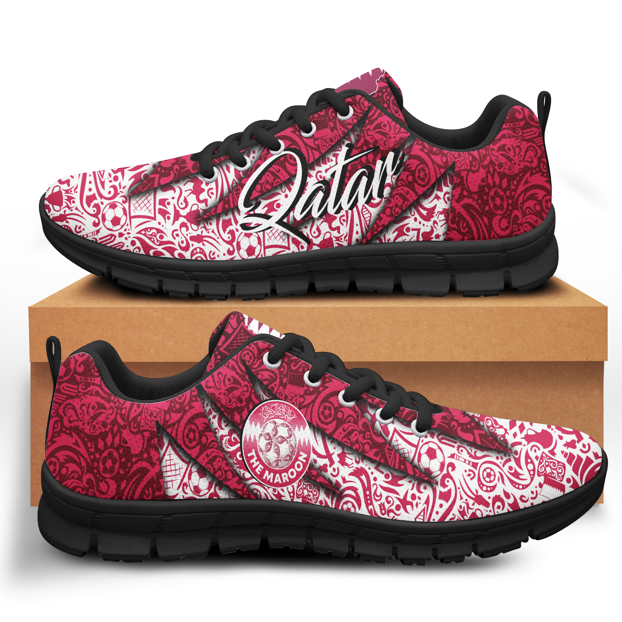 Qatar Football Team World Cup 2022 Sneaker - LT2 - Wonder Print Shop