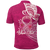 Custom Breast Cancer Pink Ribbon Butterfly Polynesian Pink Version Polo Shirt LT12 - Wonder Print Shop