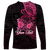 Custom Personalised Breast Cancer Pink Ribbon Butterfly Polynesian Black Version Long Sleeve Shirt LT12 - Wonder Print Shop