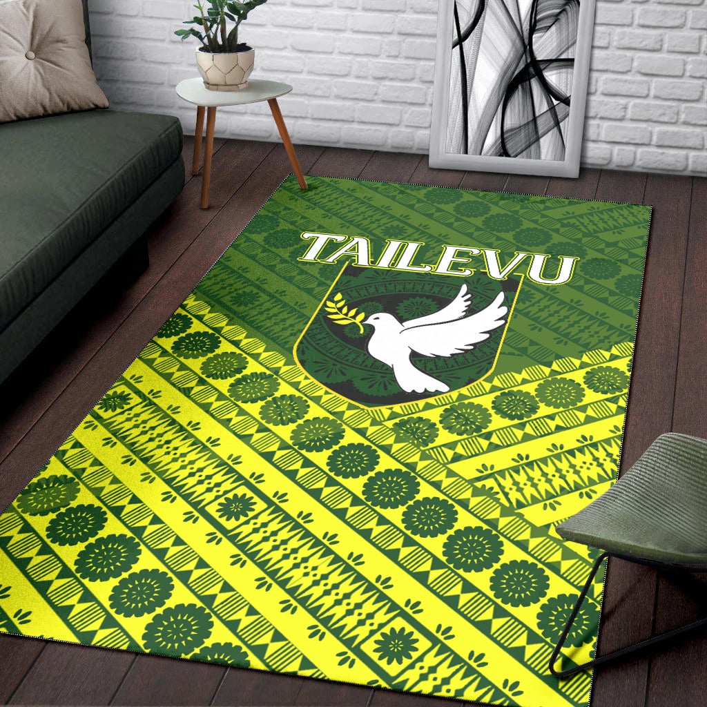 Tailevu Rugby Union Fiji Area Rug Tapa Pattern LT12 - Wonder Print Shop