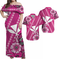 Hawaii Matching Hawaiian Shirt And Dress Kakau Tribal Pink Batik Floral Ver.01 LT13 - Wonder Print Shop