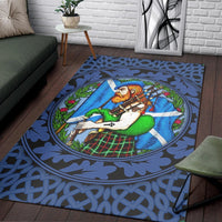 Scotland Highlander Men with Traditional Bagpipes Area Rug - Wonder Print Shop