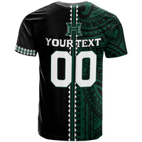 Custom Hawaii Kakau Warrior Football T Shirt LT12 - Wonder Print Shop