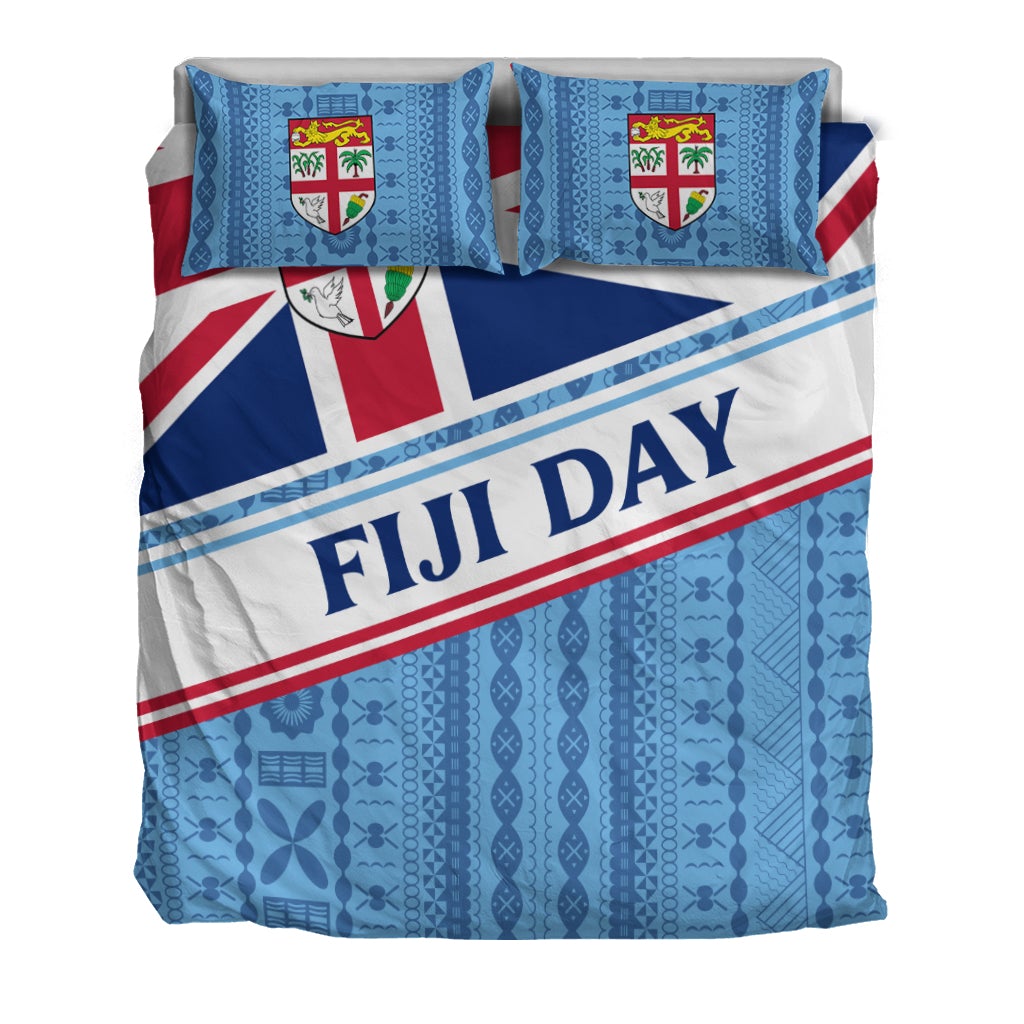 Fiji Day Bedding Set - Tapa Pattern With Flag LT12 - Wonder Print Shop