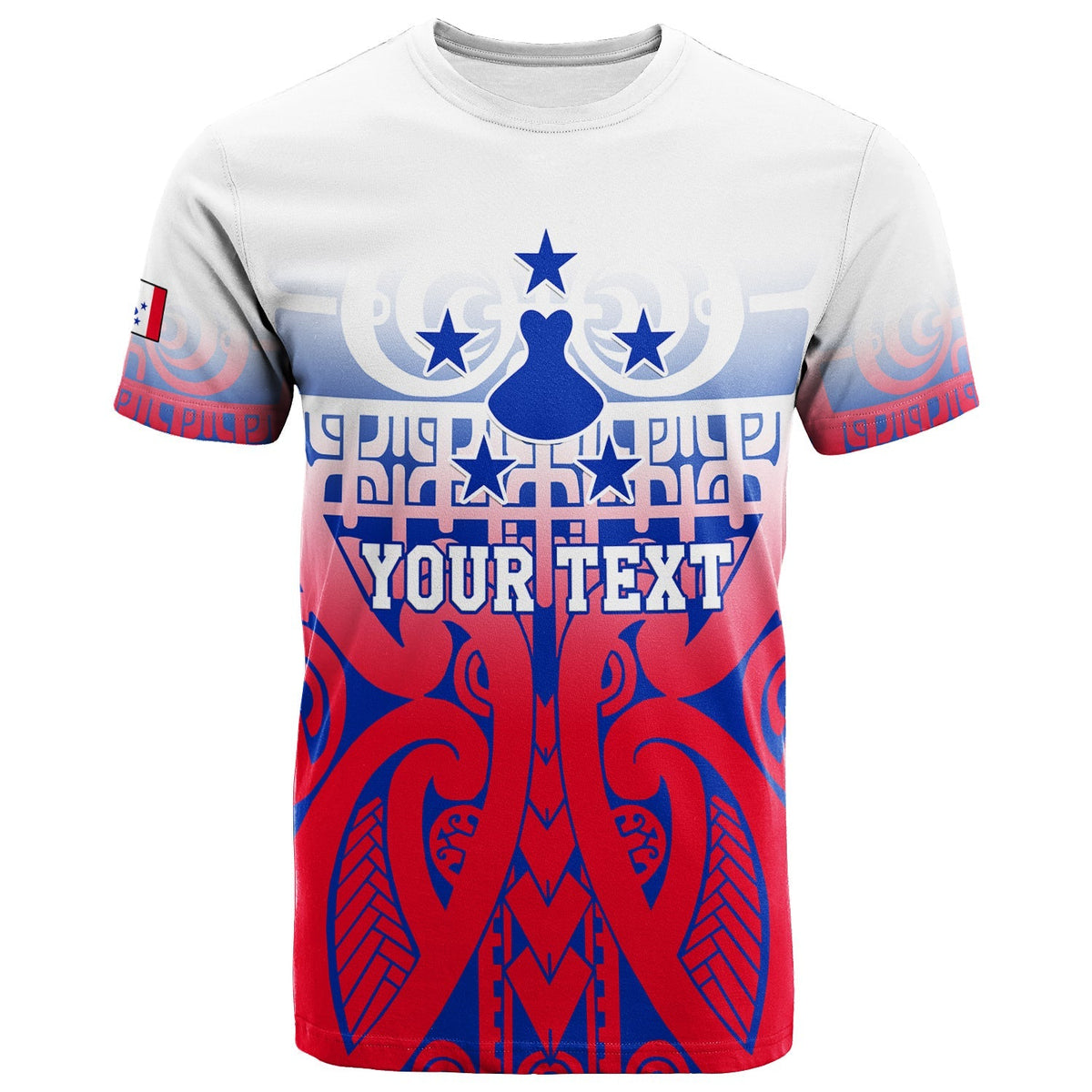 Custom Austral Islands Tribal Tattoo T Shirt LT12 - Wonder Print Shop