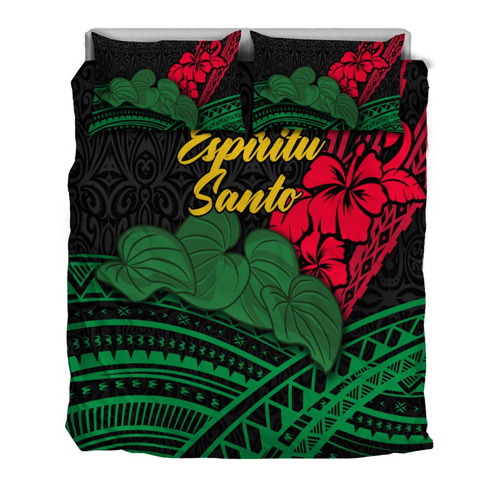 Vanuatu Espiritu Santo Bedding Set Kava With Hibiscus LT12 - Wonder Print Shop
