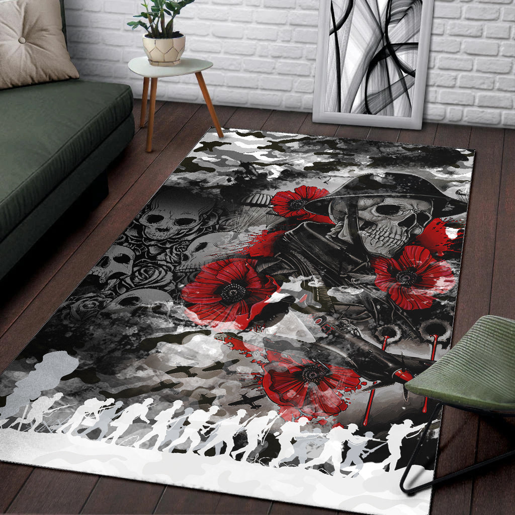 Skull Camo - U.S Army Undying Love For The Motherland Area Rug LT2 - Wonder Print Shop
