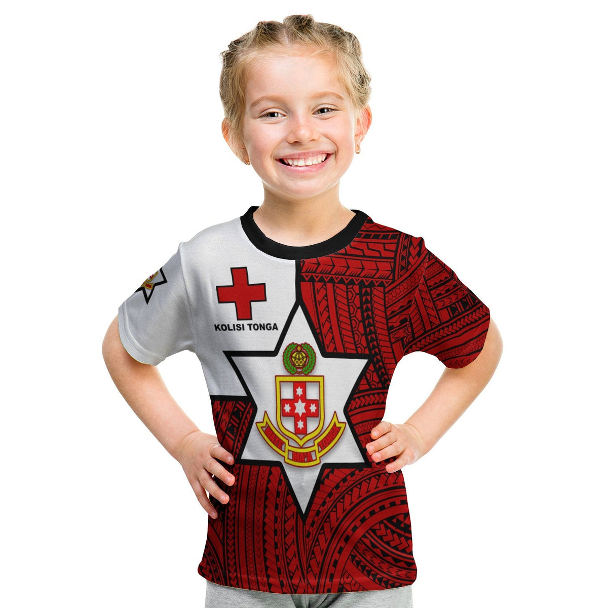 Kolisi Tonga T Shirt Kid - Mate Ma'a Tonga Red Original LT20 - Wonder Print Shop