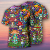 Hippie Mushroom Peace Lover T Shirt - Wonder Print Shop