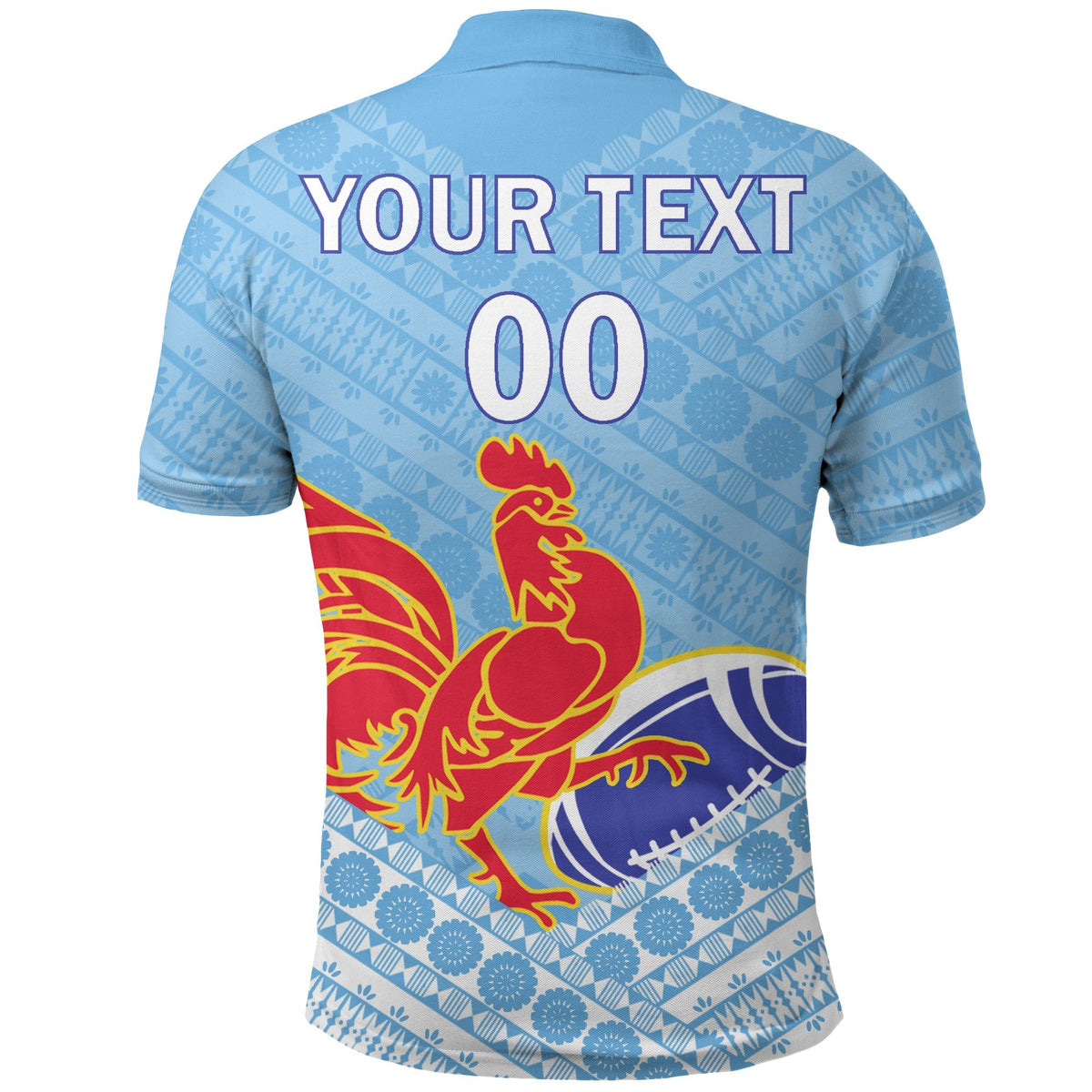 Custom Ra Rugby Union Fiji Polo Shirt Tapa Pattern LT12 - Wonder Print Shop