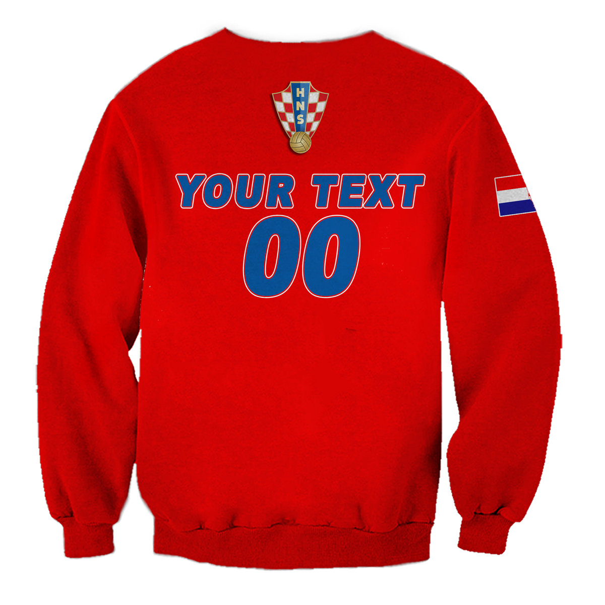 (Custom Personalised) Croatia Football 2022 Checkerboard Sweatshirt - LT12 - Wonder Print Shop