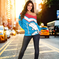 Luxembourg Women Off Shoulder Sweater - Lion Legends LT12 - Wonder Print Shop