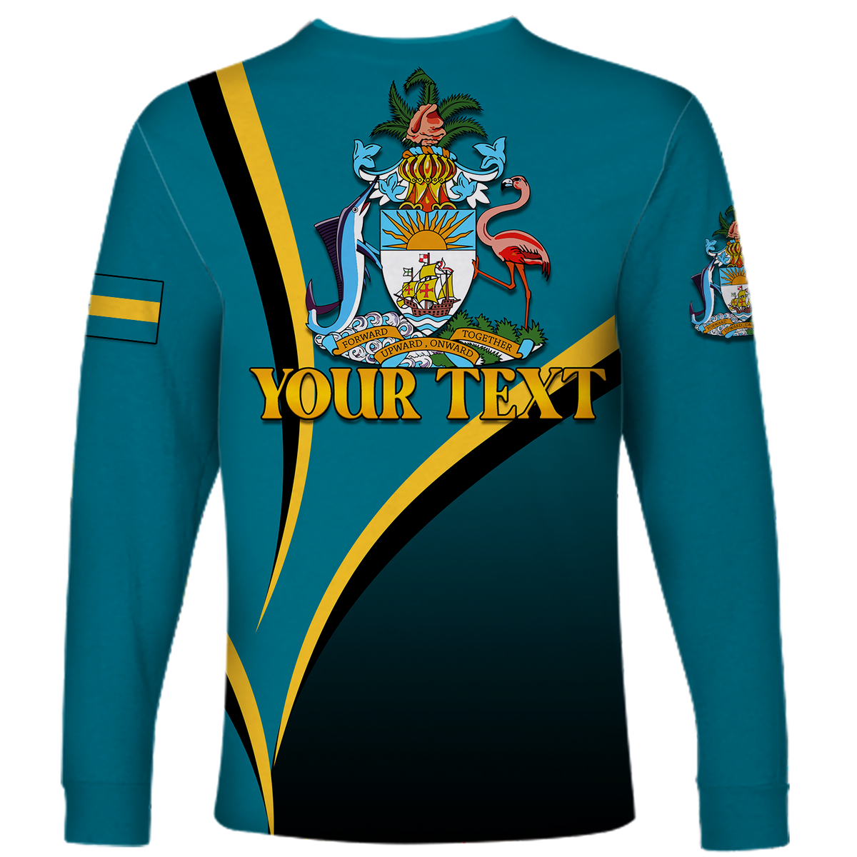 Custom The Bahamas 49th Anniversary Independence Day Blue Marlin Long Sleeve Shirt LT12 - Wonder Print Shop