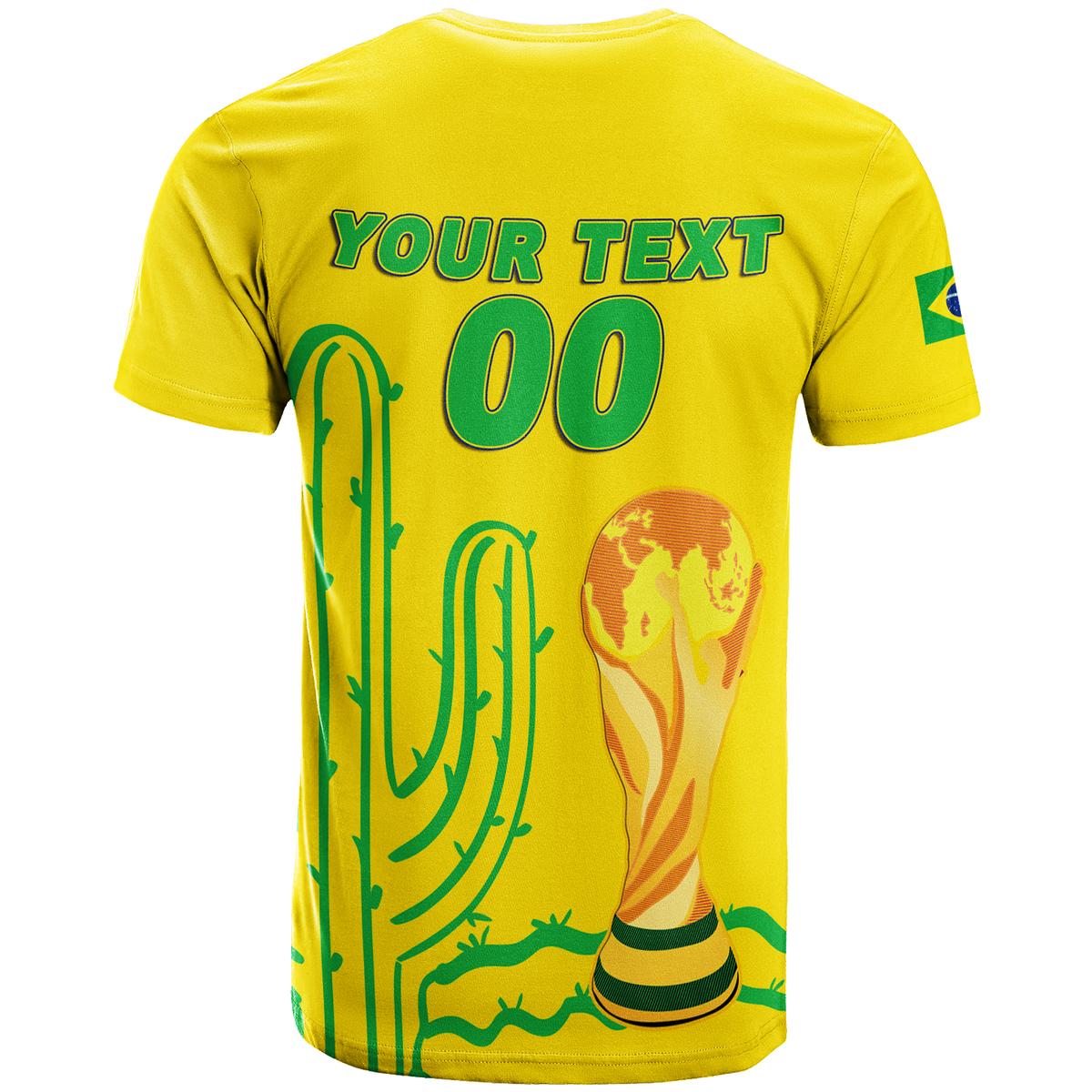 Custom Brazil Champion Football 2022 T Shirt LT12 - Wonder Print Shop