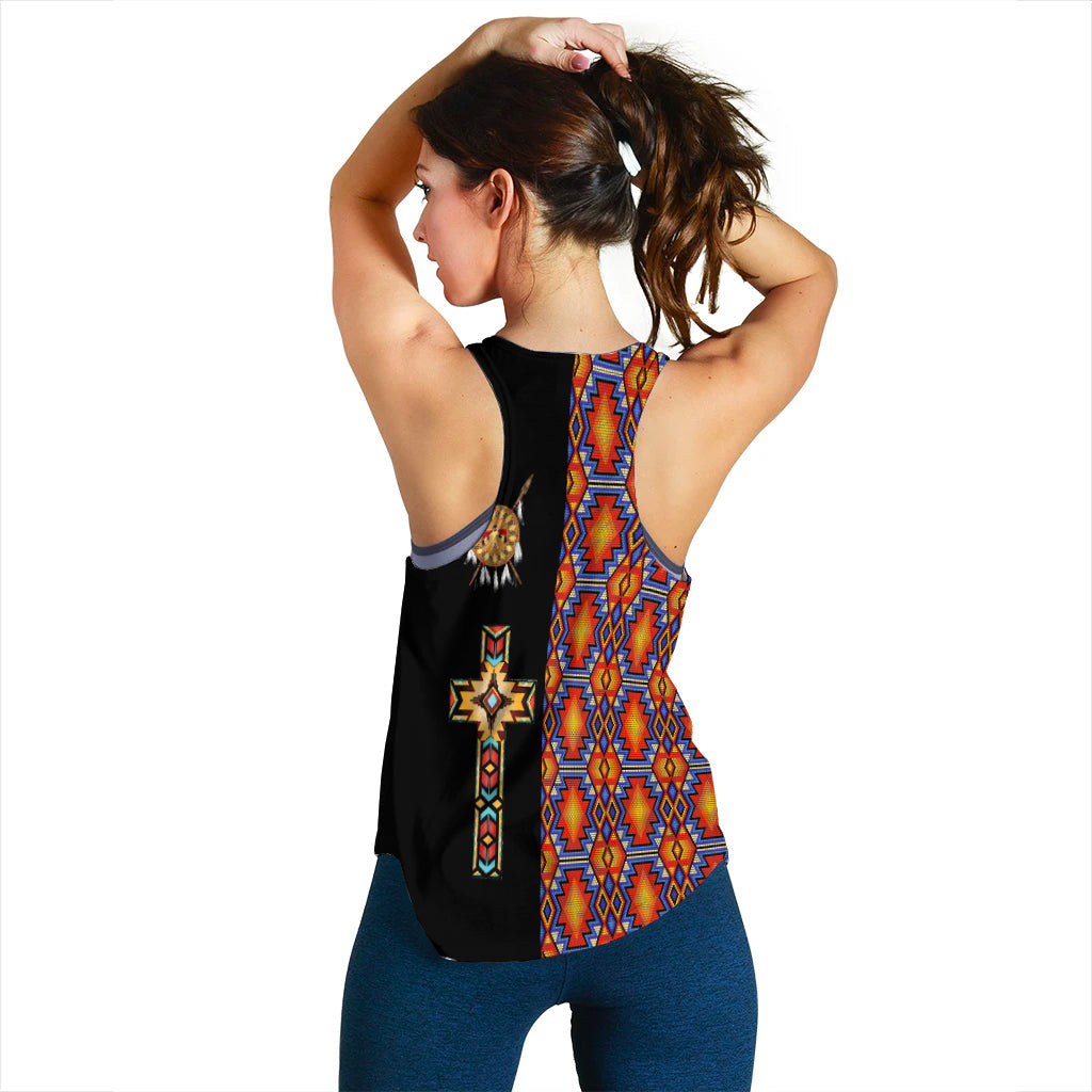 Native American Navajo Cross Heritage Women Tank Top LT12 - Wonder Print Shop