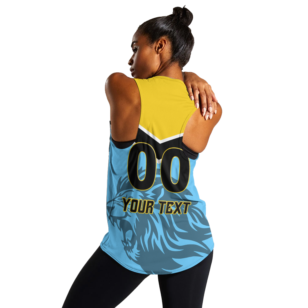 (Custom Personalised) Saint Lucia Kings Pride Women Tank Top LT12 - Wonder Print Shop