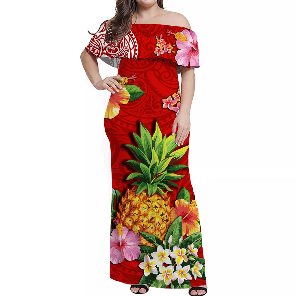 hawaii-off-shoulder-long-dress-red-polynesia-pineapple