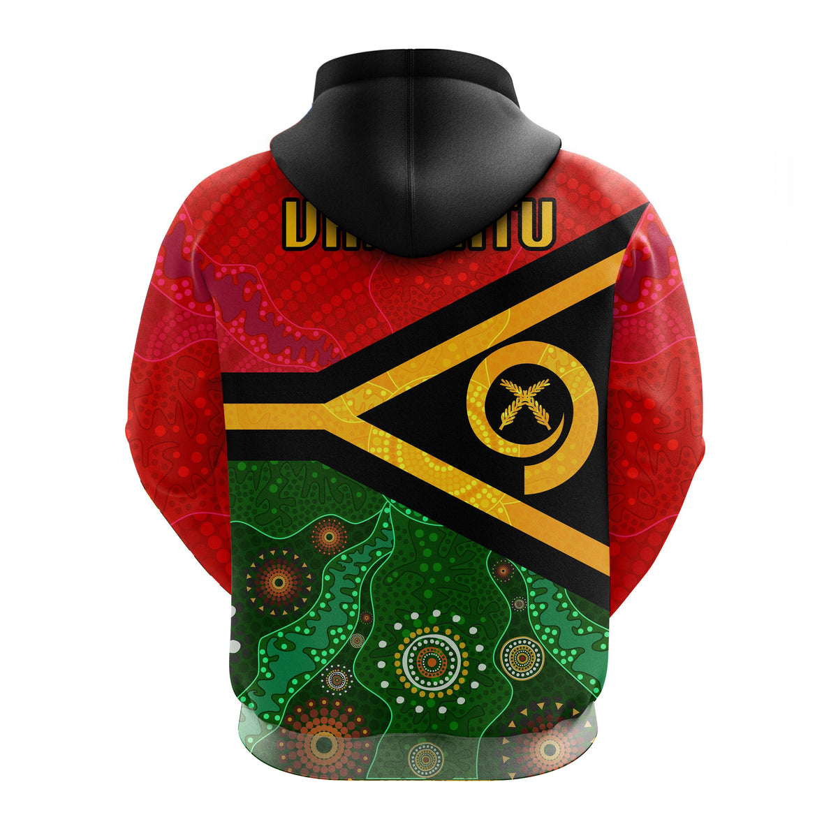 Vanuatu With Aboriginal Patterns Zip up Hoodie LT20 - Wonder Print Shop