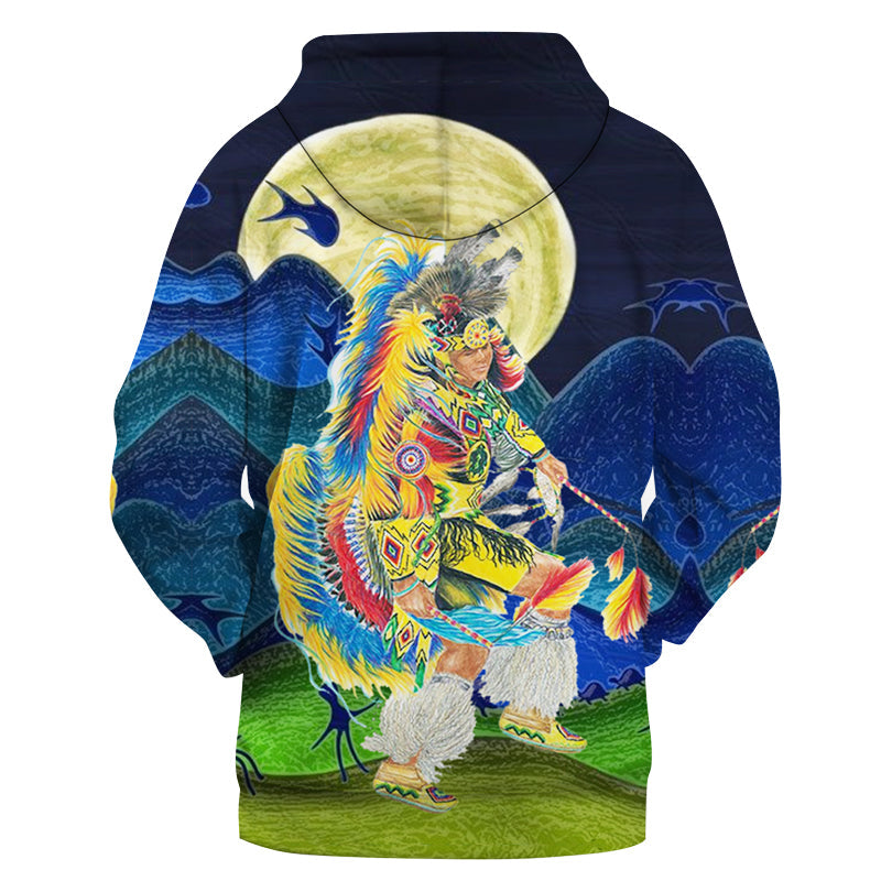 Pow Wow Dancer Native American All Over Hoodie LT10 - Wonder Print Shop