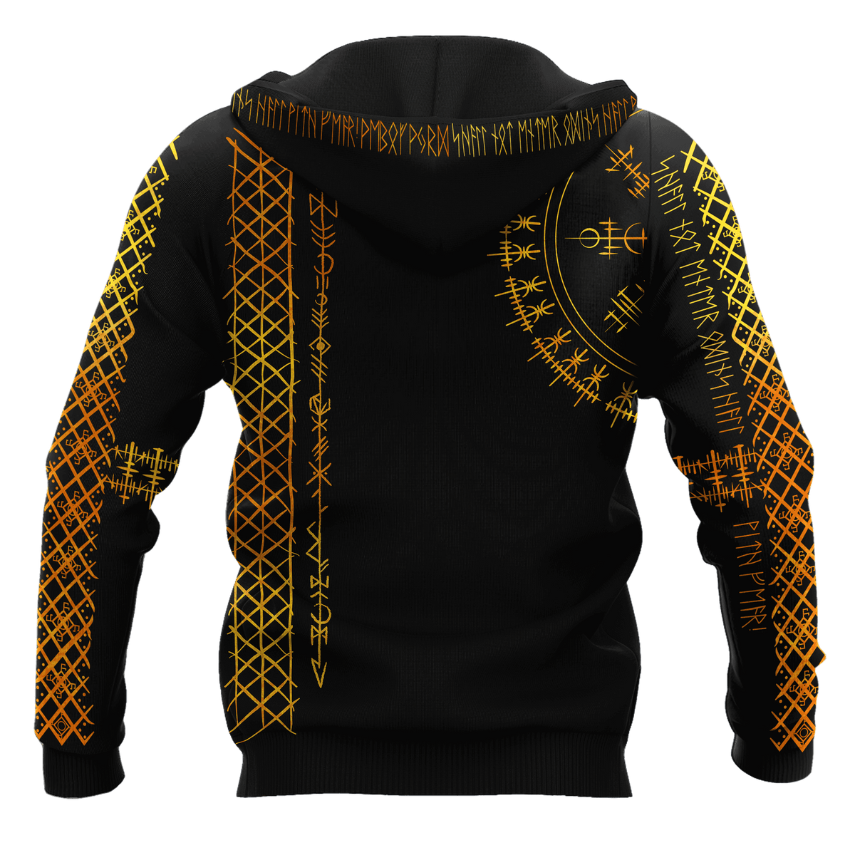 Viking Clothing Viking Golden Runes Hoodie RLT12 - Wonder Print Shop