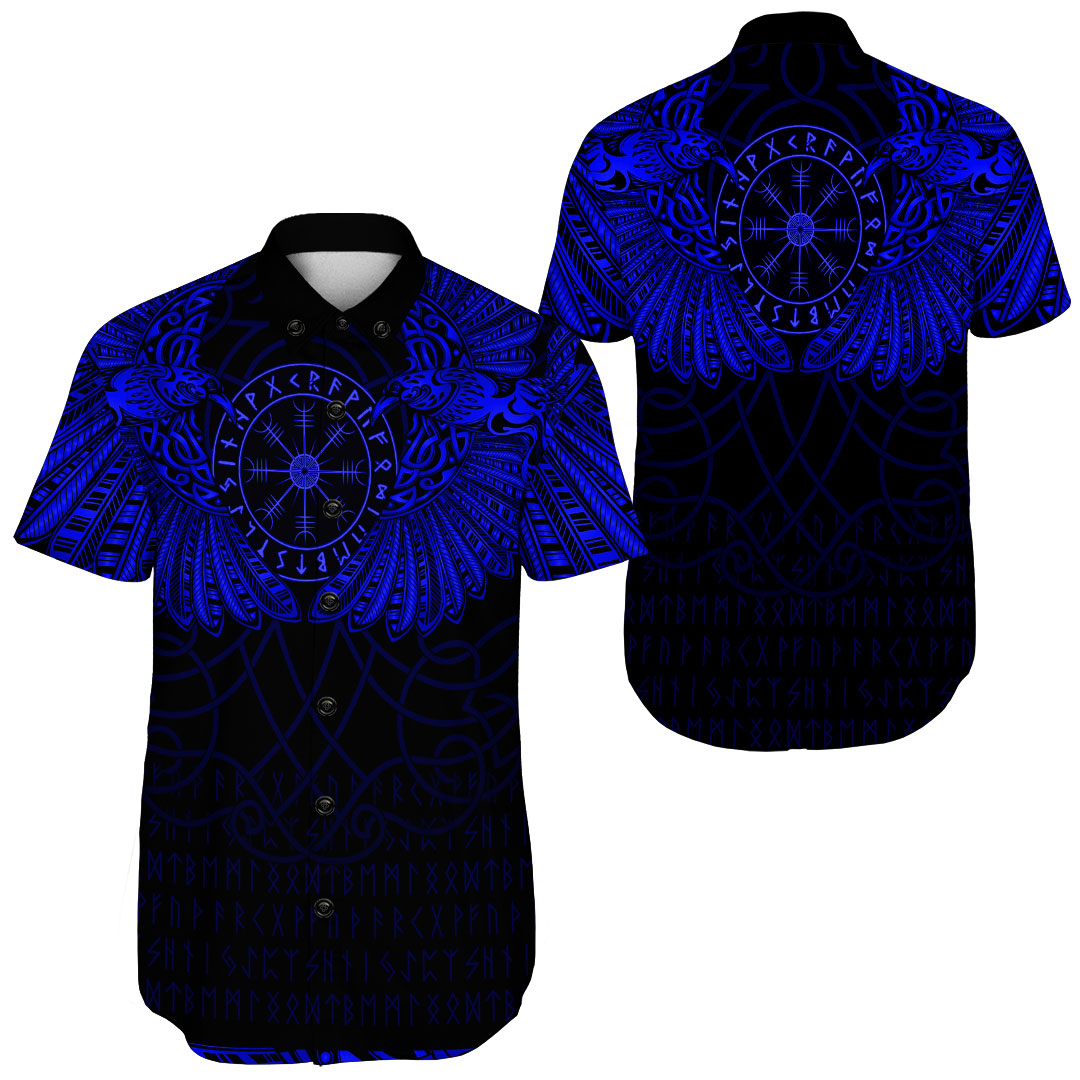viking-clothing-viking-odins-celtic-two-ravens-blue-version-shorts-sleeve-shirt