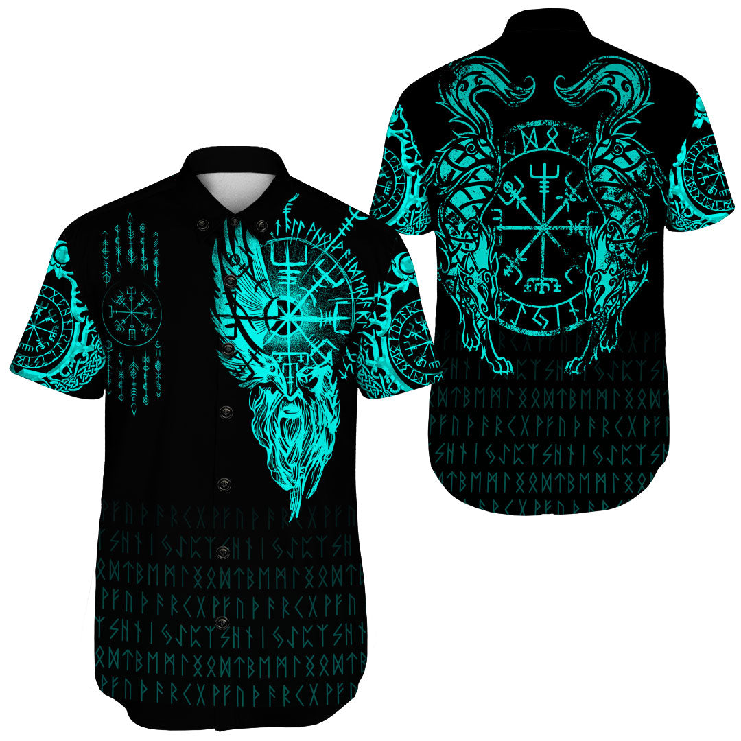 viking-clothing-viking-compass-vegvisir-tattoo-cyan-version-shorts-sleeve-shirt