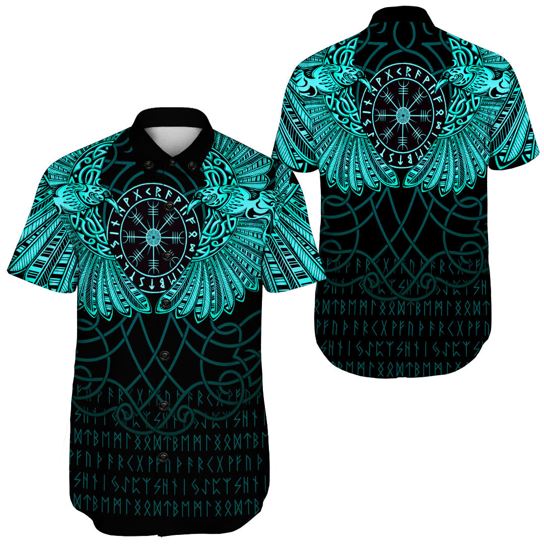 viking-clothing-viking-odins-celtic-two-ravens-cyan-version-shorts-sleeve-shirt