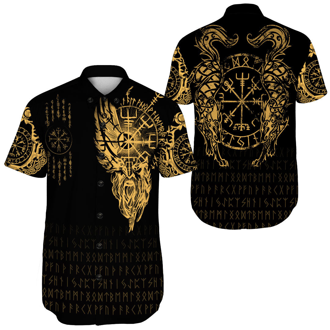 viking-clothing-viking-compass-vegvisir-tattoo-gold-version-shorts-sleeve-shirt