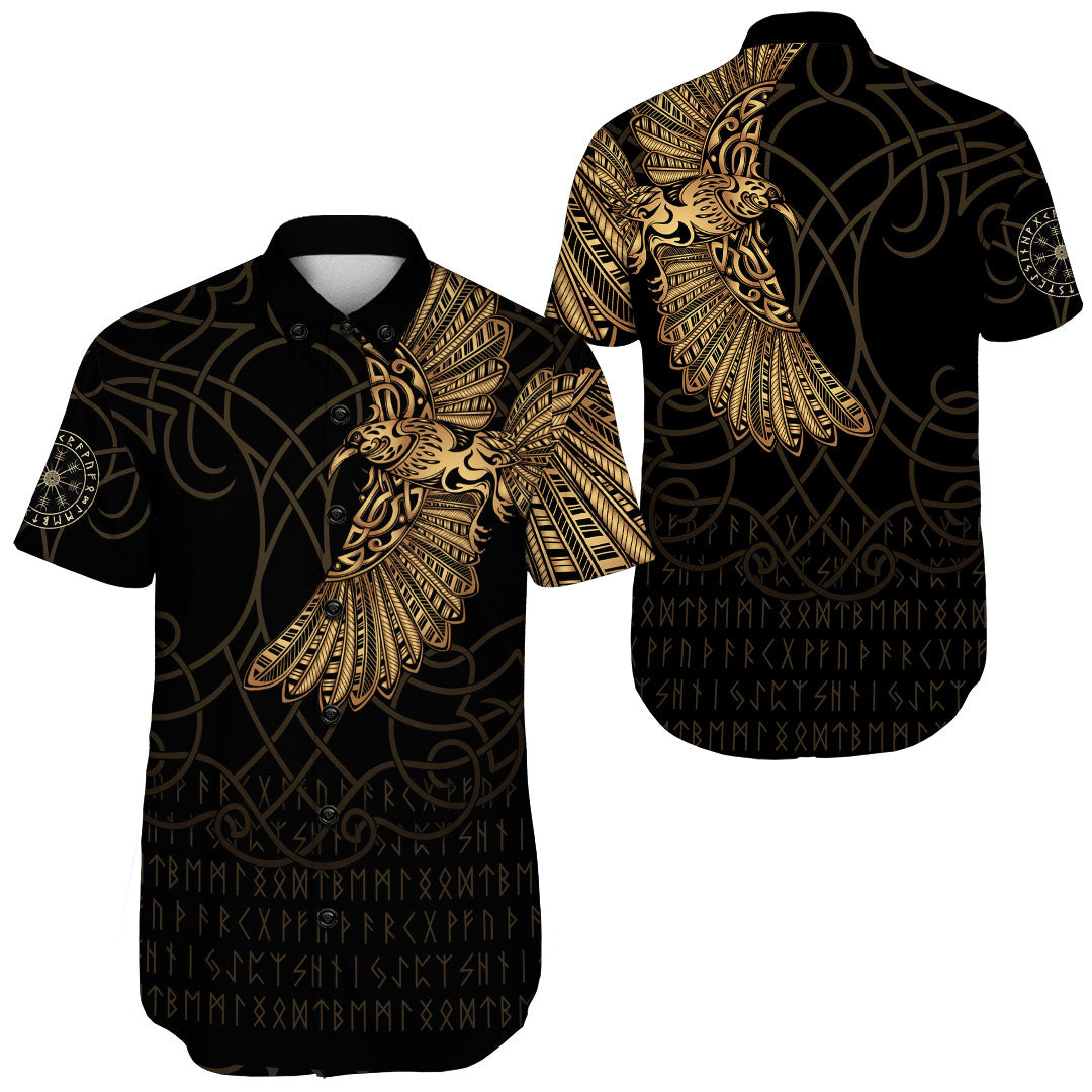 viking-clothing-viking-odins-celtic-ravens-gold-version-shorts-sleeve-shirt