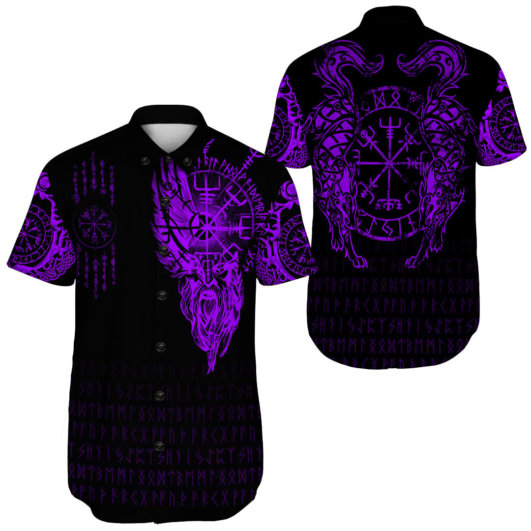 viking-clothing-viking-compass-vegvisir-tattoo-purple-version-shorts-sleeve-shirt