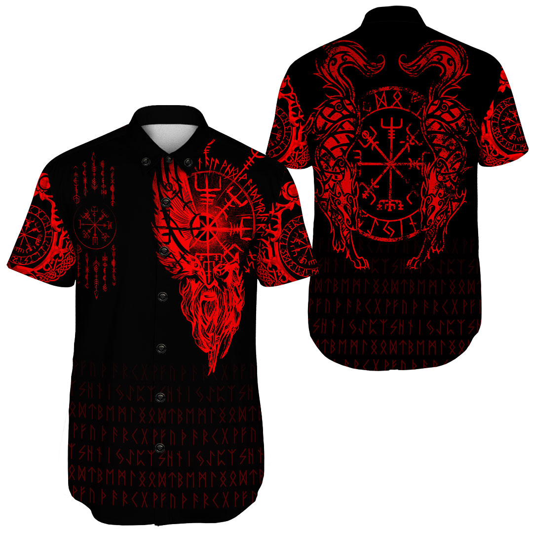 viking-clothing-viking-compass-vegvisir-tattoo-red-version-shorts-sleeve-shirt