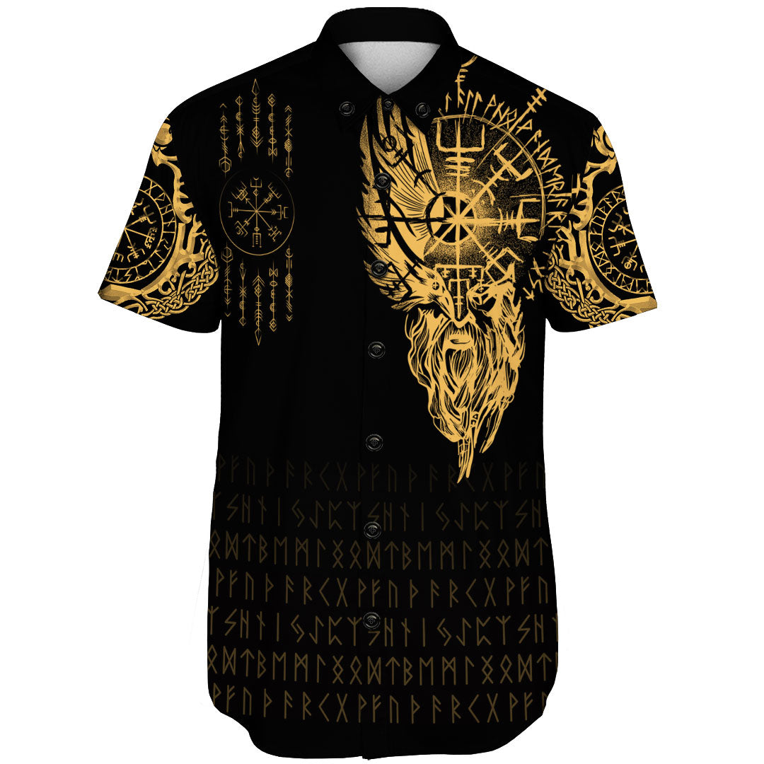 viking-clothing-viking-compass-vegvisir-tattoo-gold-version-shorts-sleeve-shirt